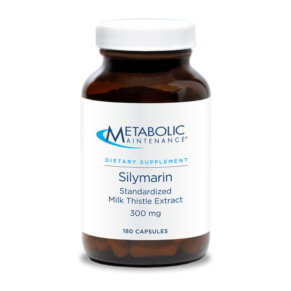 Metabolic Maintenance Silymarin 300mg bottle front showing liver support formula