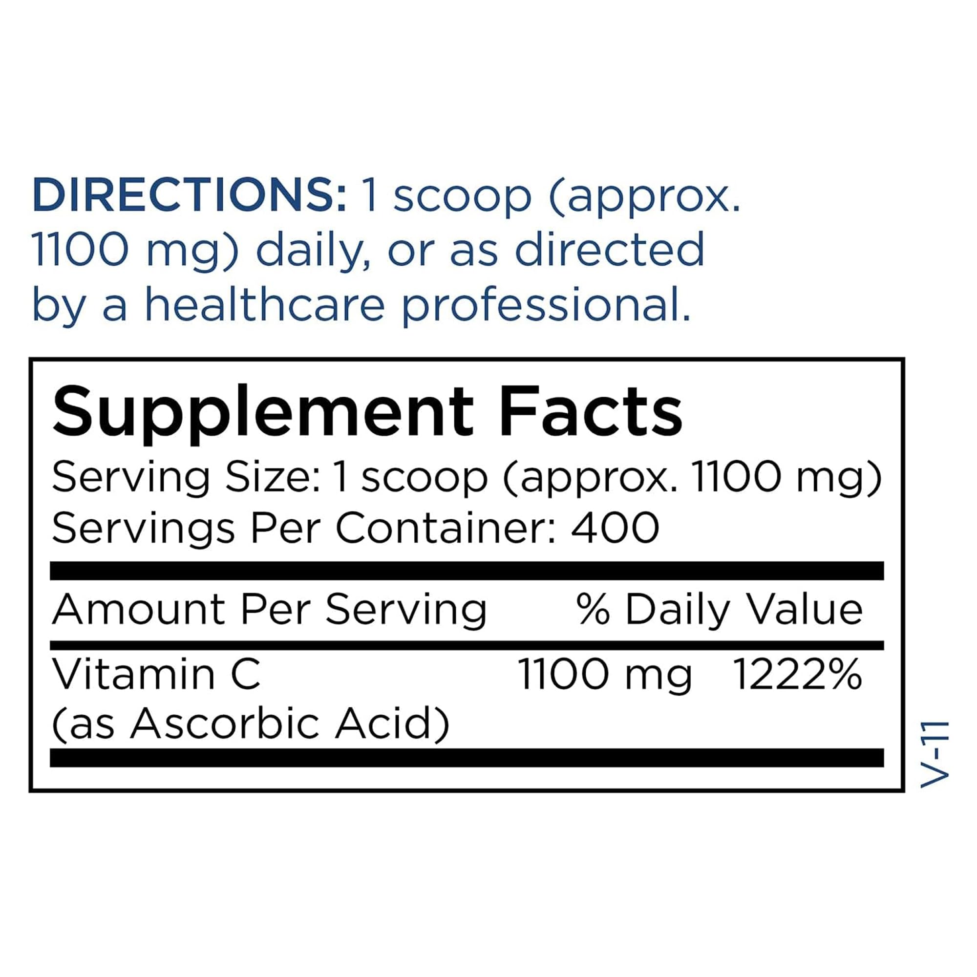 Metabolic Maintenance Vitamin C powder tub close-up focusing on purity and packaging