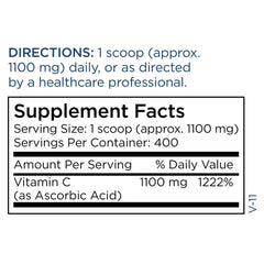 Metabolic Maintenance Vitamin C powder tub close-up focusing on purity and packaging