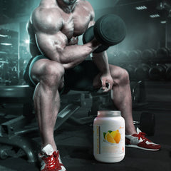 Metabolic Nutrition Glycoload in-use during pre-workout fueling endurance.