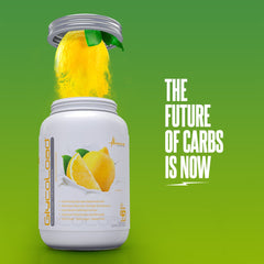 Metabolic Nutrition Glycoload with spoon image under bright lighting for quick energy.