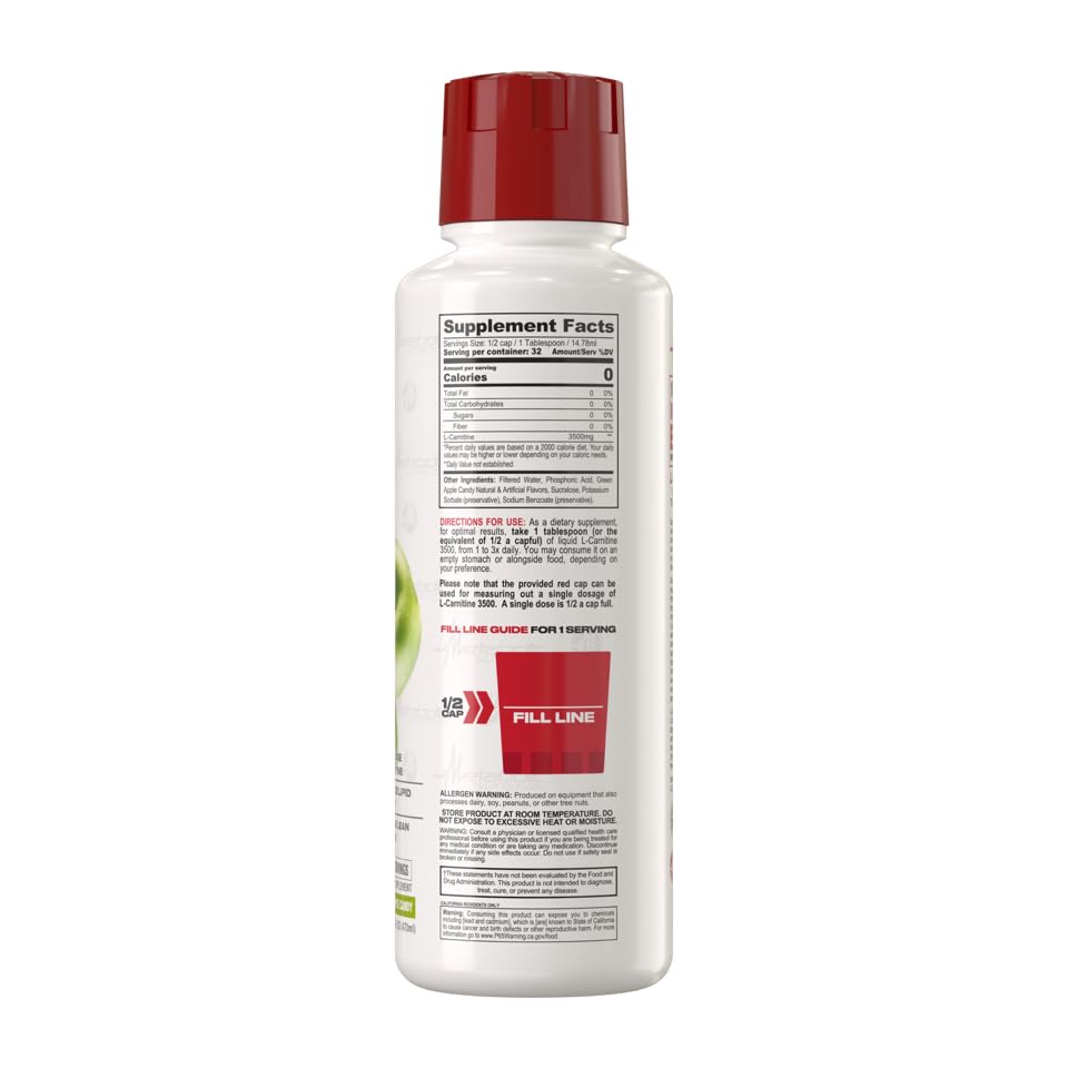 L-Carnitine 3500 liquid pour highlighting quick absorption for performance.