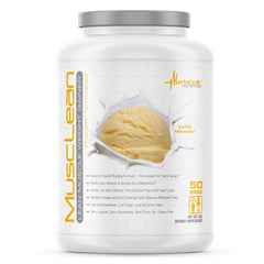 Metabolic Nutrition MuscLean bottle for on-the-go high-protein shakes.