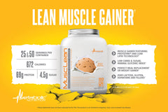 Scoop of MuscLean powder ready to mix into a protein shake.