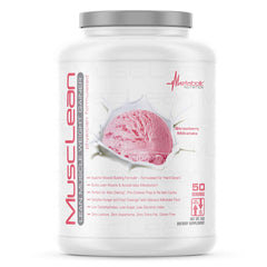 Metabolic Nutrition Musclean strawberry milkshake bottle for a convenient high‑protein meal replacement