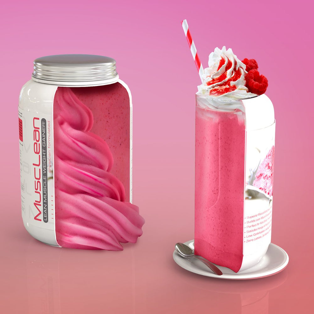 Musclean vanilla milkshake cup illustrates easy on‑the‑go protein boost