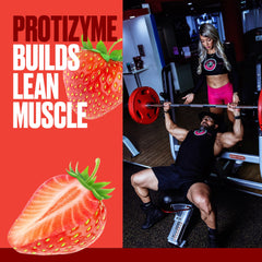 Protizyme 52 servings bottle emphasizes high protein per scoop