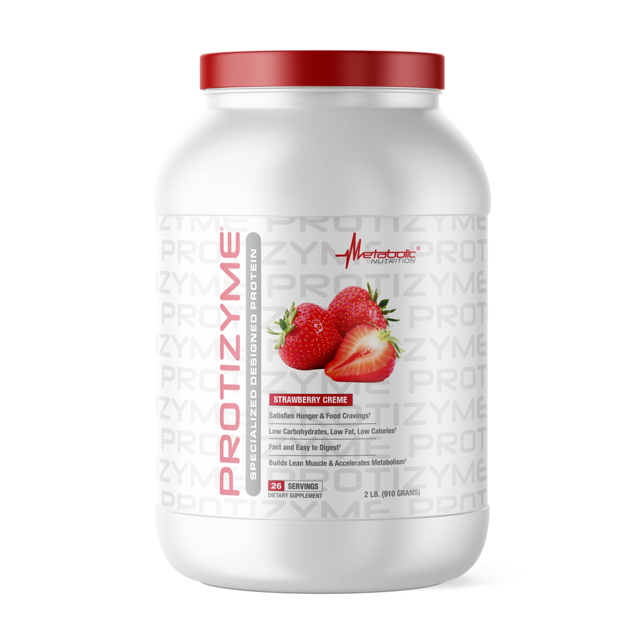 Metabolic Nutrition Protizyme bottle pour shows convenient on the go protein use