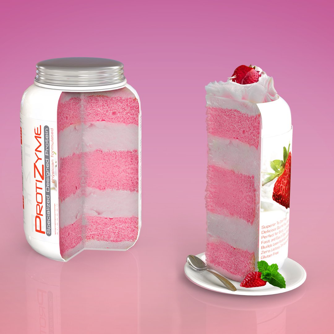 Protizyme digestive enzymes image suggests smoother digestion with high protein