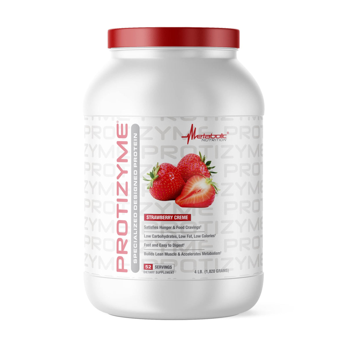 Protizyme protein powder tub showing high-quality whey and usability for daily protein