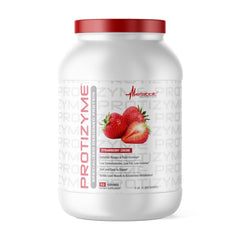 Protizyme protein powder tub showing high-quality whey and usability for daily protein