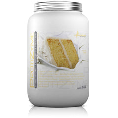 Metabolic Nutrition Protizyme whey protein bottle for quick high-protein shakes.
