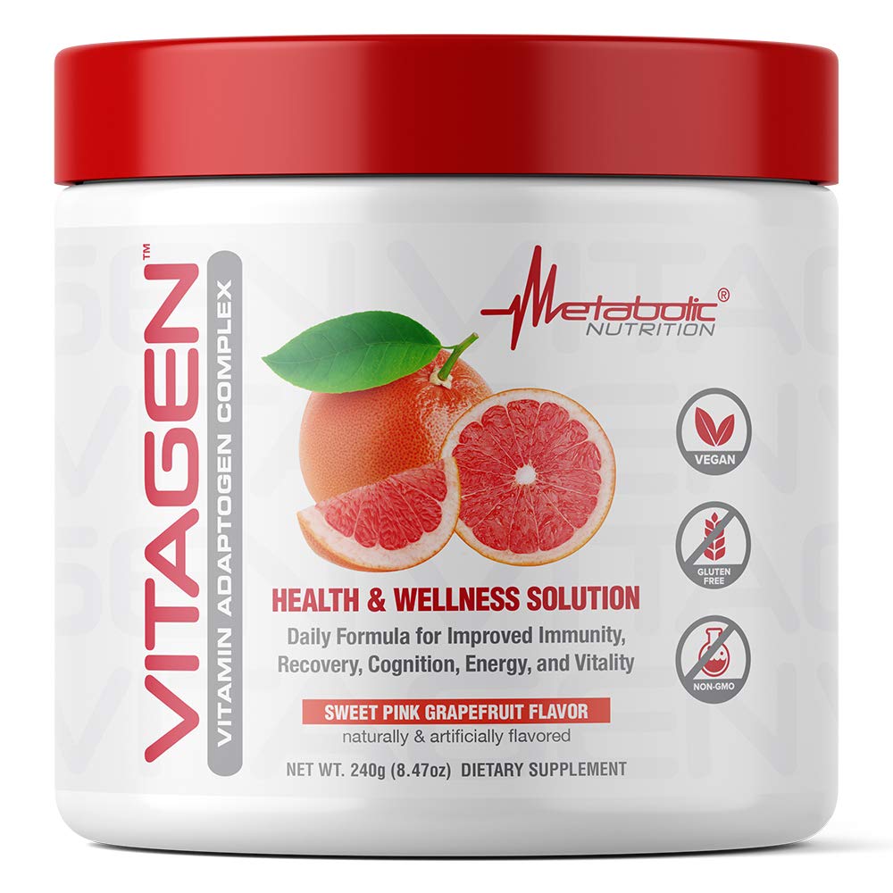 Metabolic Nutrition Vitagen bottle front, Sweet Pink Grapefruit flavor.