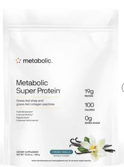 Metabolic Super Protein bottle front showing packaging for daily fueling and cravings control