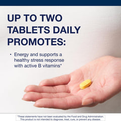 Closeup of active B6 and B12 tablets from Metagenics for daily vitality.