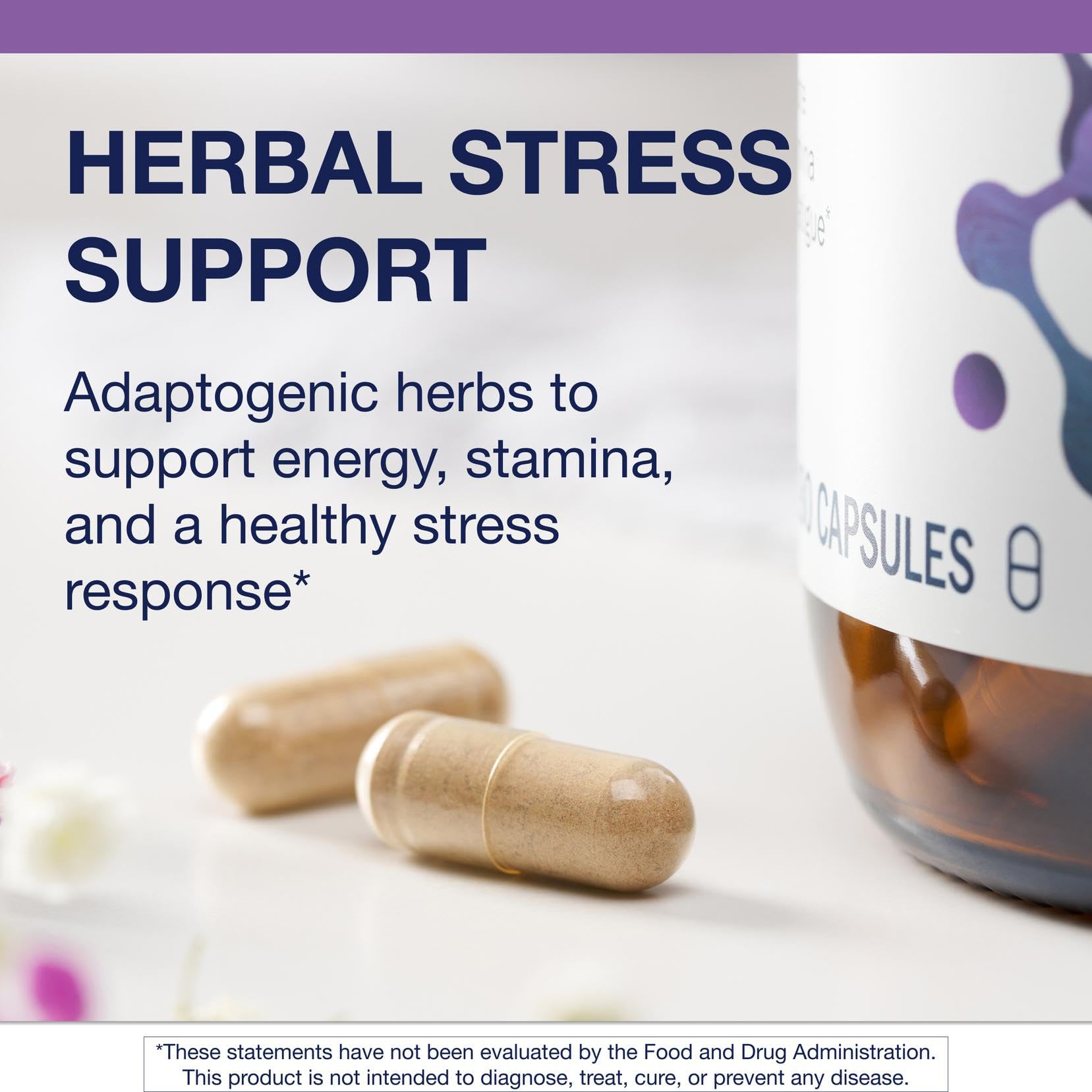 Metagenics Adreset bottle pour demonstrating easy daily use to support energy.