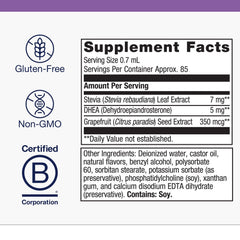 Metagenics BioSom bottle closeup showing vegan, non-GMO formula.