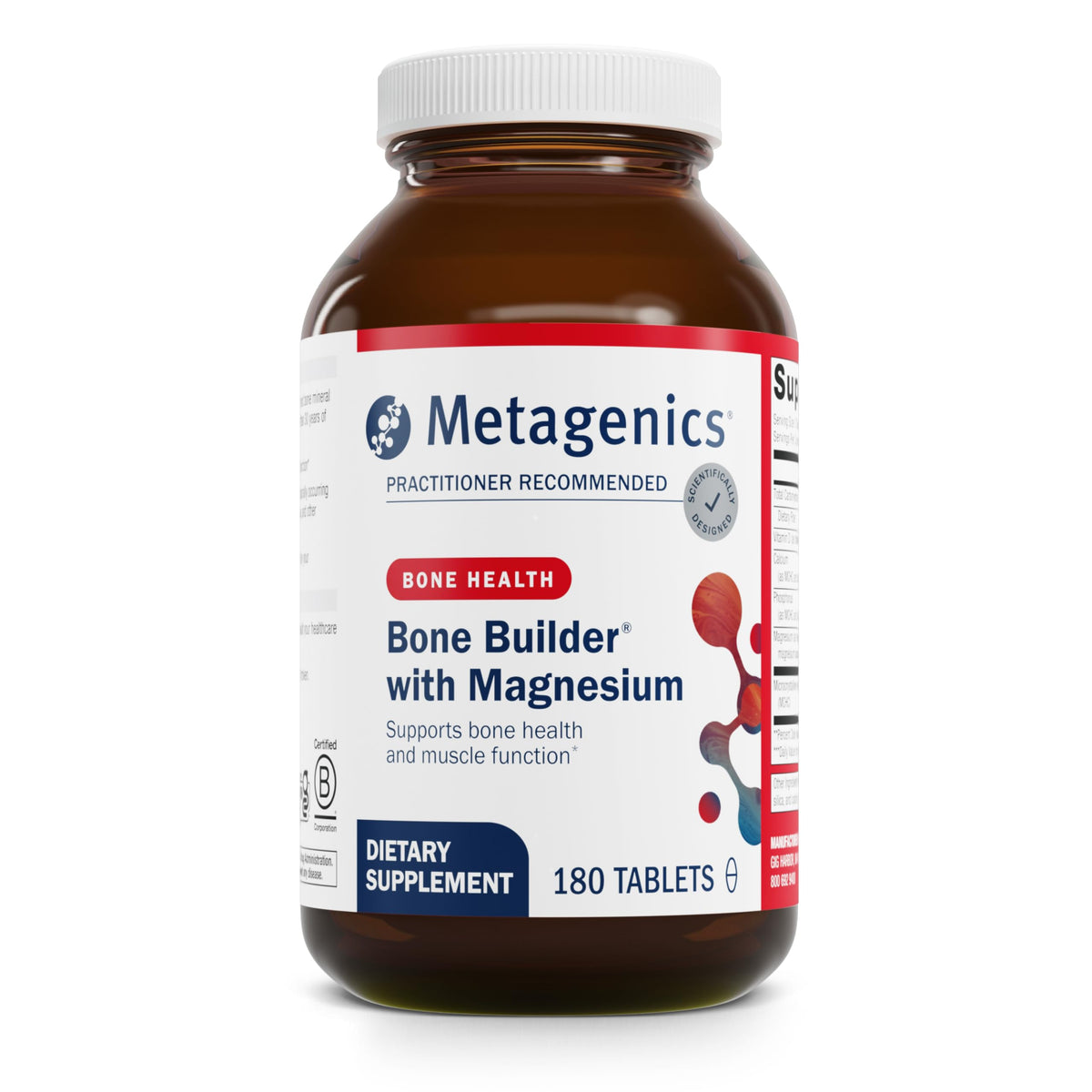 Metagenics Bone Builder magnesium tablets offer convenient daily bone support.