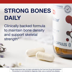Vitamin D3 2000 IU bottle highlighting calcium absorption support from Metagenics.