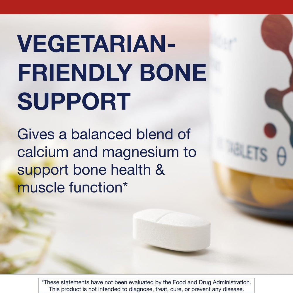 Metagenics Bone Builder Vegetarian label-view notes gluten-free and non-GMO ingredients