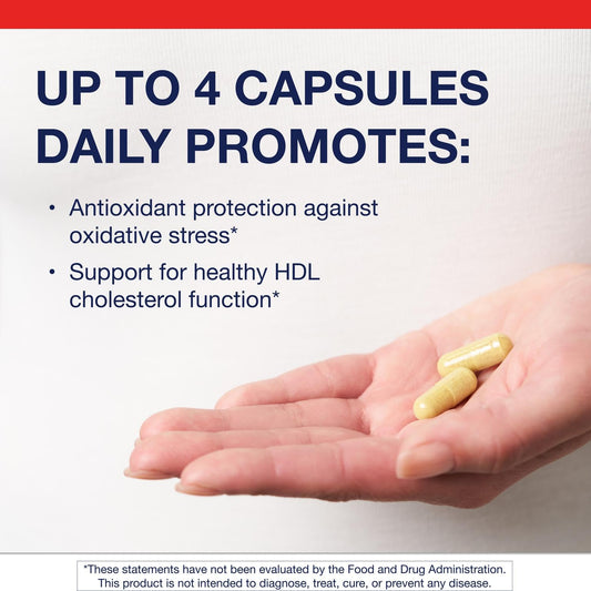 Metagenics CardioLux HDL capsules closeup highlights easy-to-take daily supplementation