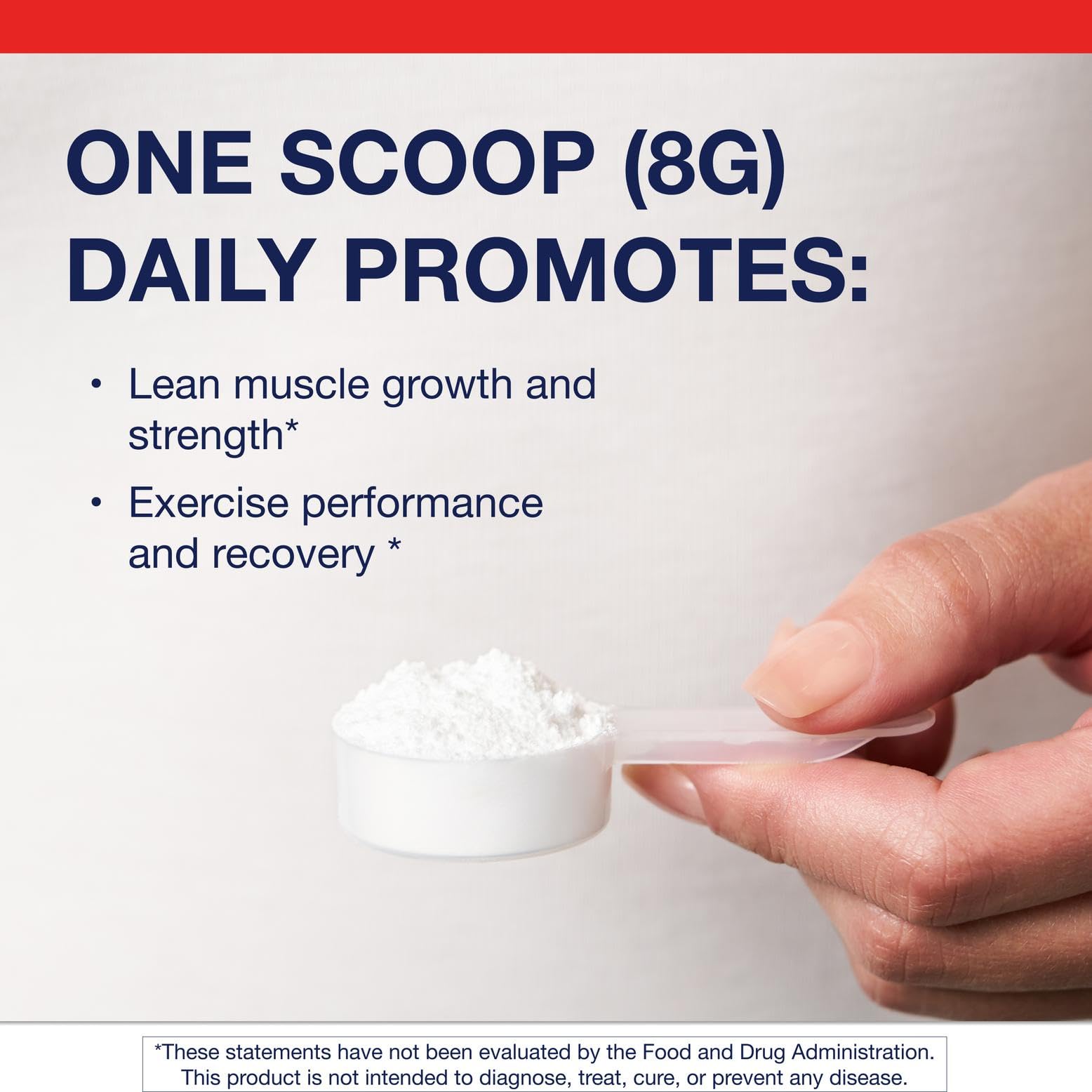 Included scoop enables precise pre- or post-workout dosing.