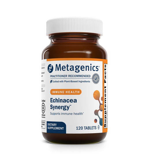 Metagenics Echinacea Synergy bottle front for daily immune support.
