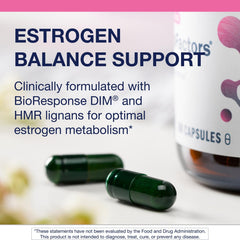 Close-up of Metagenics EstroFactors capsules for daily wellness
