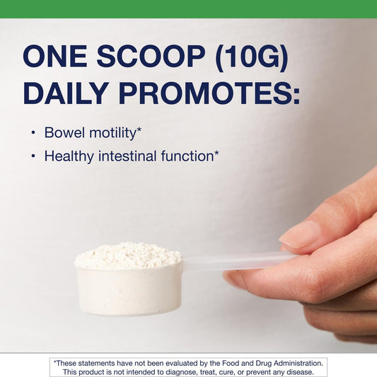 Herbulk Fiber Powder scoop shows precise 7 g serving for daily intake.
