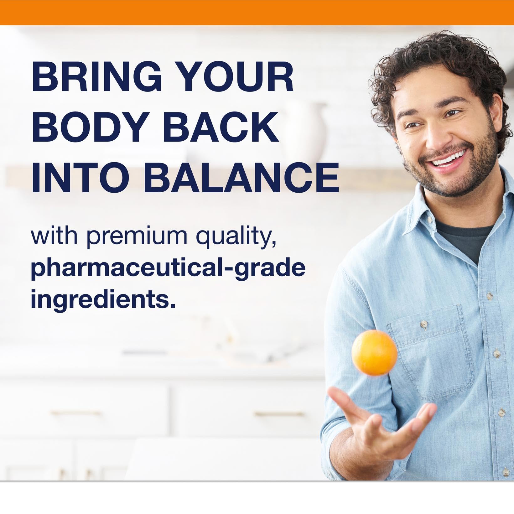 Glass of water with Metagenics Immune Active capsules for daily immune support.