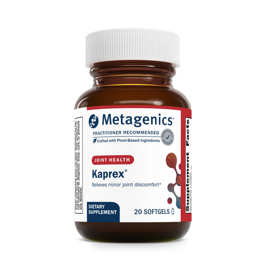 Metagenics Kaprex bottle front for daily joint support.