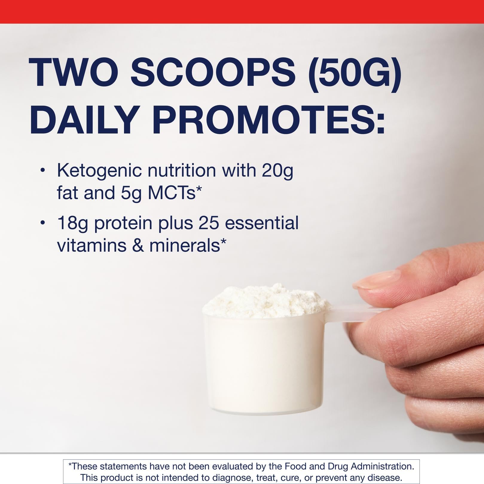 Metagenics Ketogenic Shake vanilla label highlighting vitamins and minerals