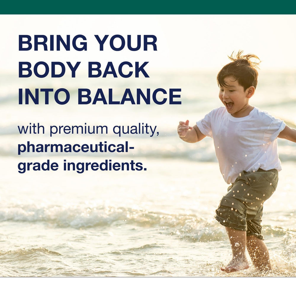 A daily routine scene with Metagenics MetaKids multivitamin bottle