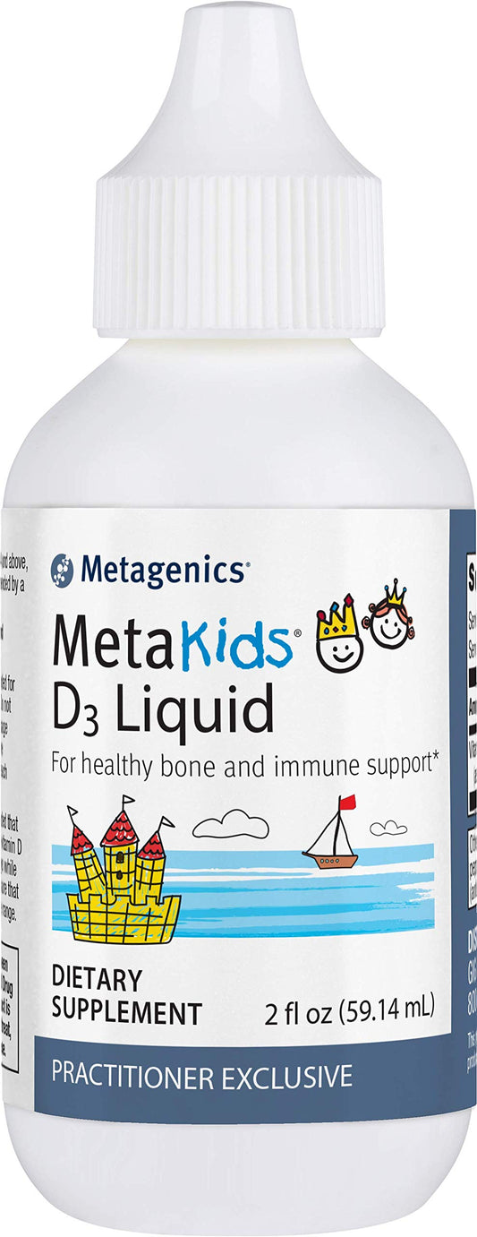 Metagenics MetaKids Vitamin D3 drops bottle for easy daily vitamin D for kids