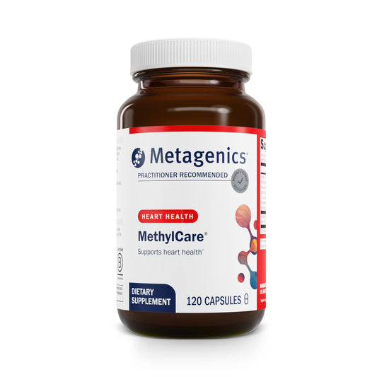 Metagenics MethylCare bottle front – supports methylation cofactors.