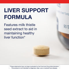 Metagenics Milk Thistle tablets shown for a daily-use routine supporting liver health.