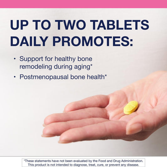 Metagenics Ostera tablets-closeup shows convenient daily capsules for adherence