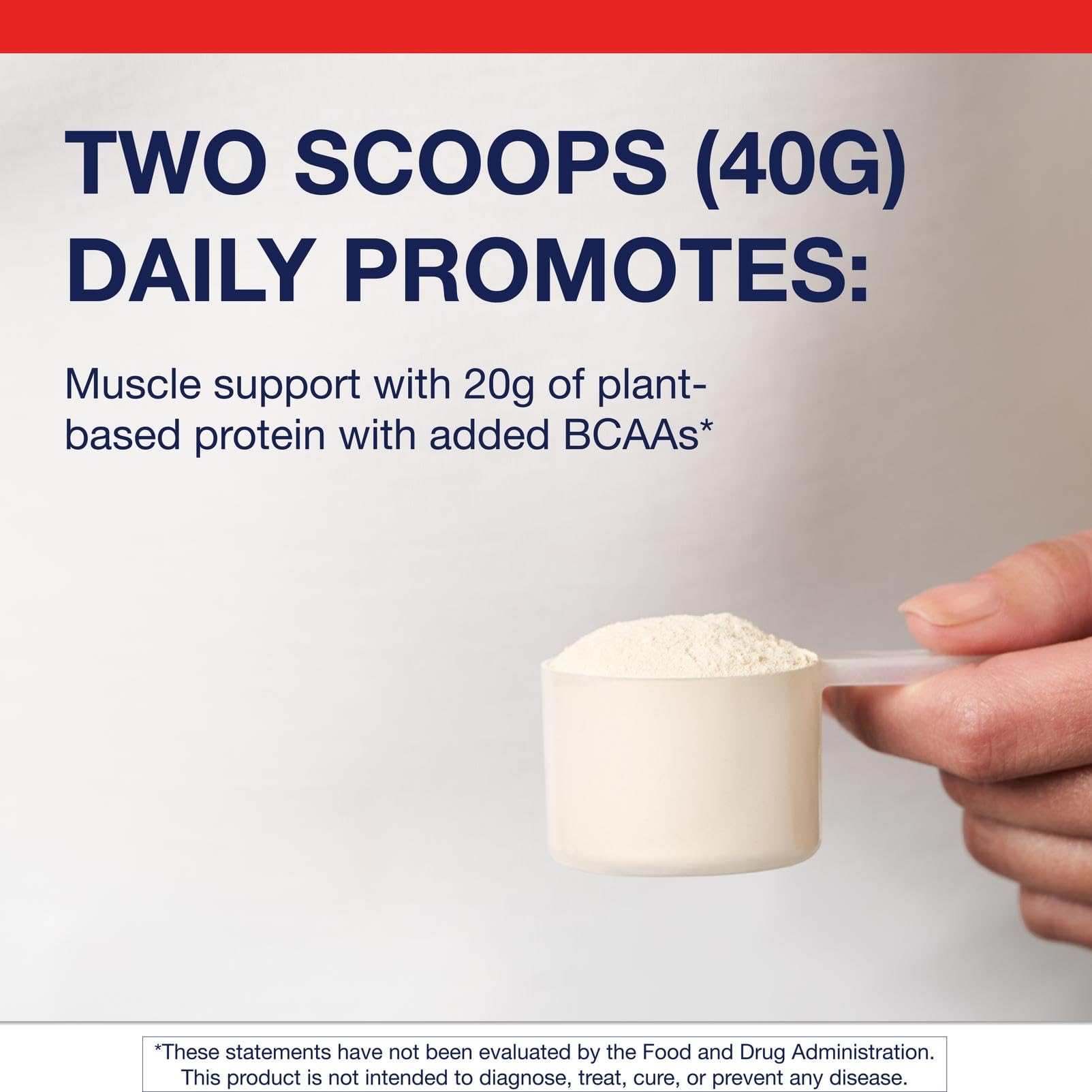 Metagenics Perfect Protein Pea & Rice vanilla powder pour demonstrates smooth mixability and convenient nutrition.