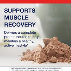 Close-up of Metagenics Perfect Protein powder scoop for easy mixing.