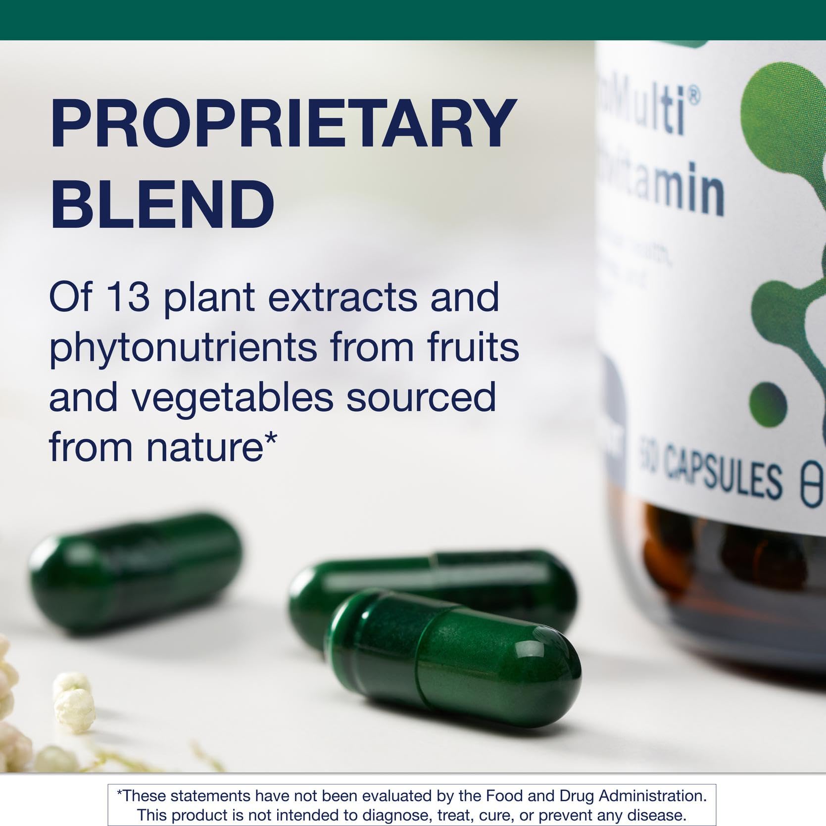 Metagenics PhytoMulti label detailing vitamins and phytonutrient blend for overall wellness.