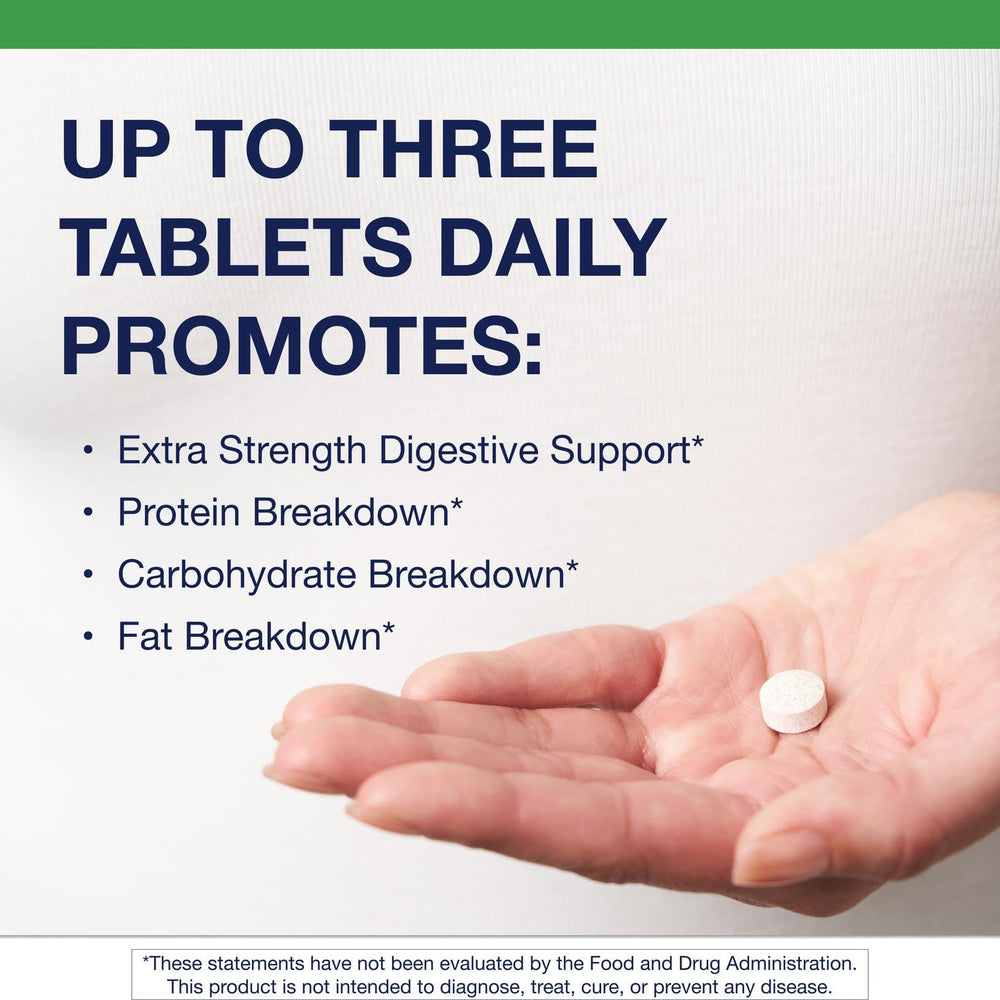 SpectraZyme capsules close-up showing enzymes aiding protein, fat, and carbohydrate digestion.