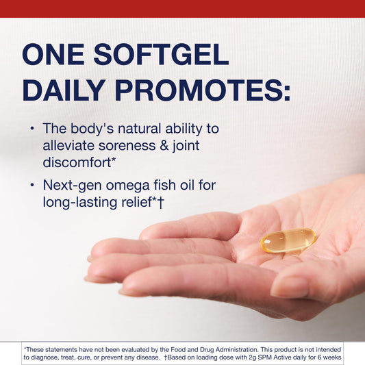 Metagenics SPM Active bottle label close-up highlighting sustainable sourcing and gluten-free formulation.