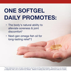 Metagenics SPM Active bottle label close-up highlighting sustainable sourcing and gluten-free formulation.