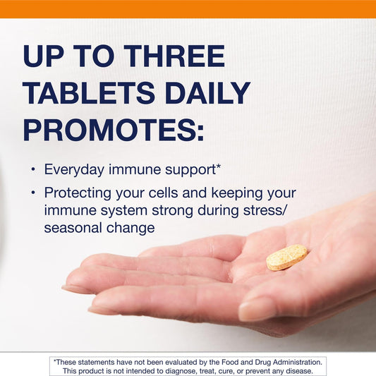 Metagenics Ultra Potent-C 500 tablet close-up showing buffered vitamin C.