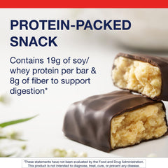 Cross-section of Metagenics Ultra Protein Bar Peanut Butter shows protein-rich center