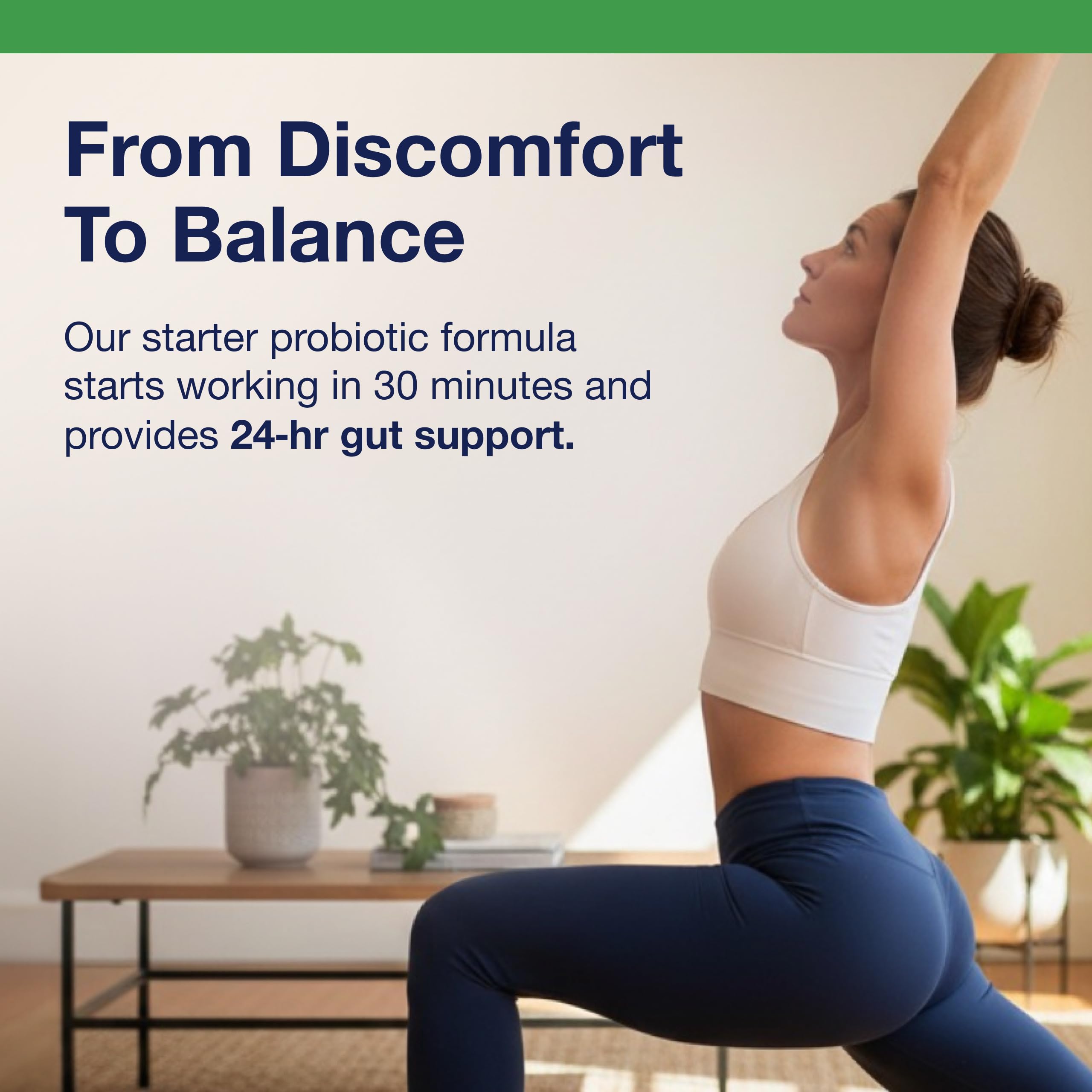 Metagenics UltraFlora Balance daily-dose capsule image reinforces easy, consistent routine.