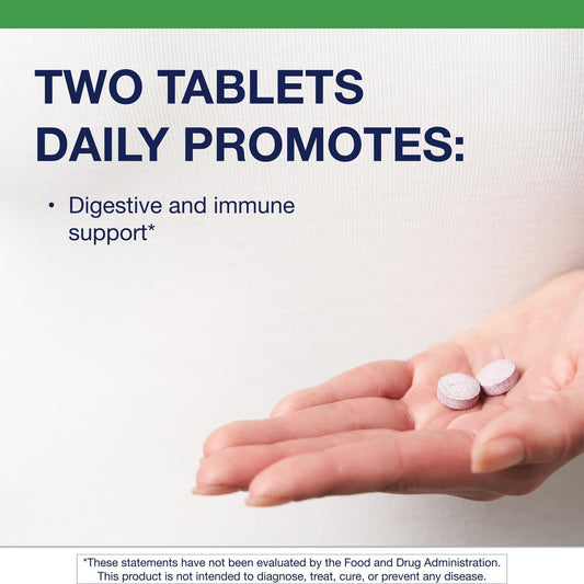 Metagenics UltraFlora Kids Probiotic grape chewables offer kid friendly daily intake