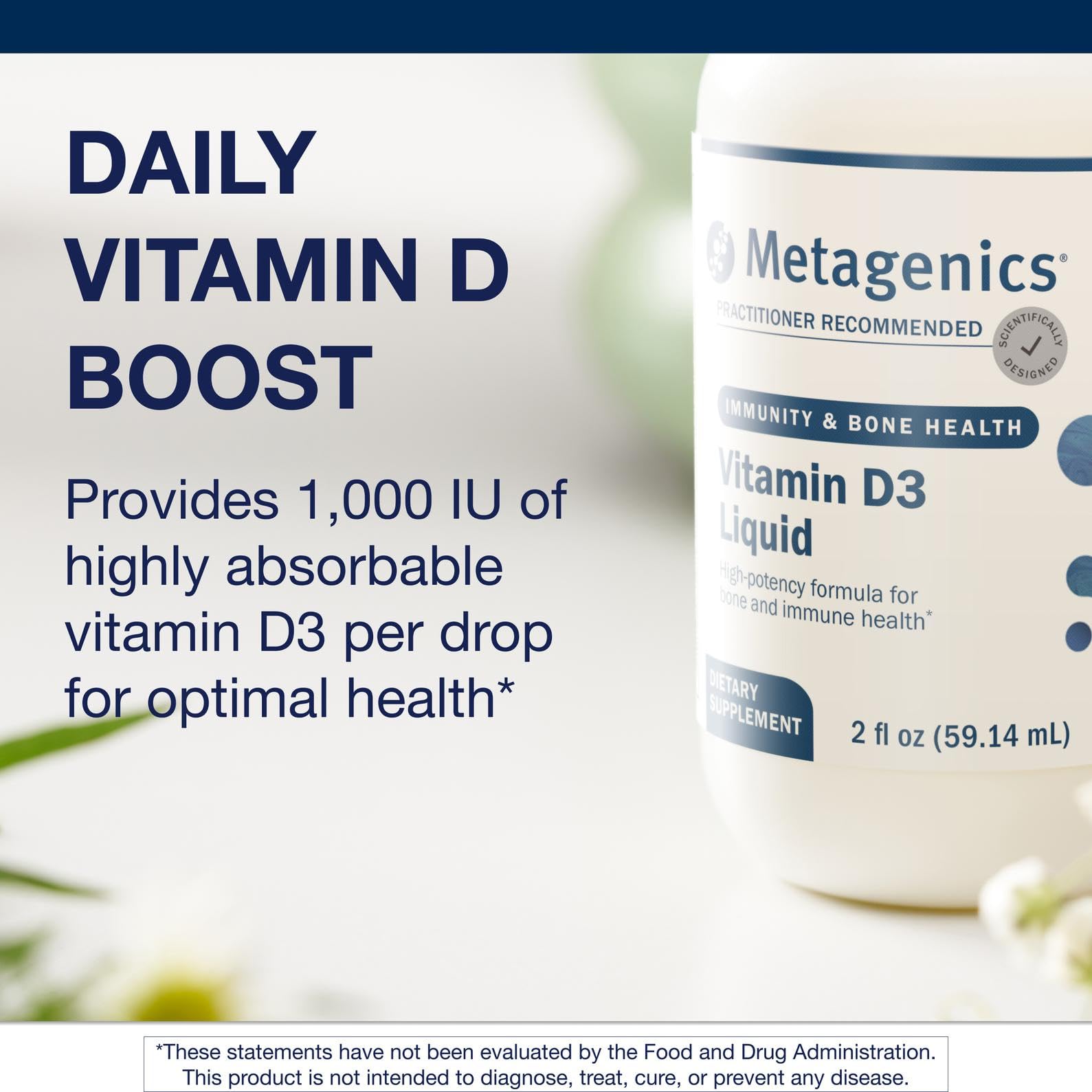 Metagenics Vitamin D3 Liquid kid-friendly dosing for family routines
