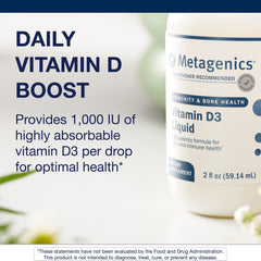 Metagenics Vitamin D3 Liquid kid-friendly dosing for family routines
