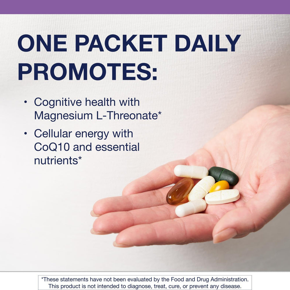 Metagenics Wellness Essentials Brain Health bottle and capsules for focused daily use